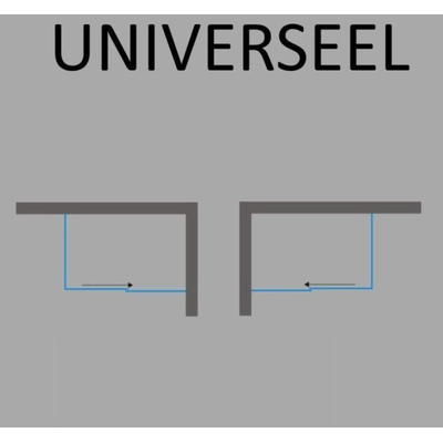 Wiesbaden Pared cabine met 1 schuifdeur 1200 x 900 x 2000 x 8 mm nano helder glas/chroom