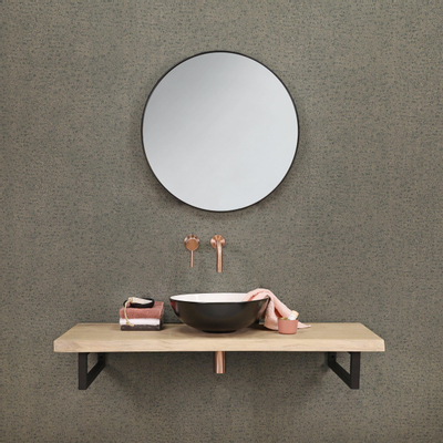 Differnz Spiegel Rond aluminium 65 x 65 cm zwart - rand beschadigd-OUTLET UDEN