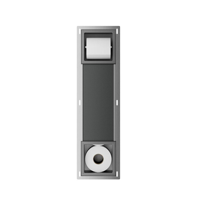 Xellanz Rocko toiletrolhouder zonder klep en reserverolhouder inbouw gunmetal
