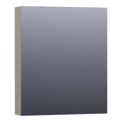 BRAUER Impress spiegelkast - 60x70x15cm - zonder verlichting - met 1 rechtsdraaiende dubbelzijdige spiegeldeur - mat taupe