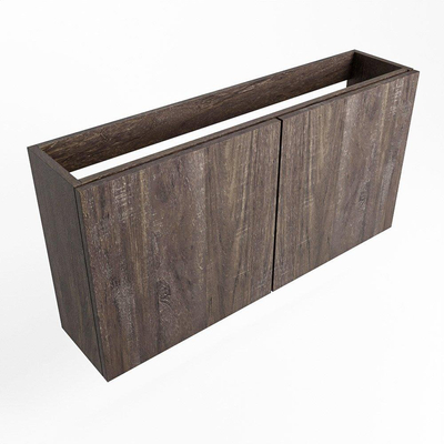 Mondiaz FOWY fonteinonderkast - 80x22x50cm - 2 deuren - push to open - softclose - Dark Brown