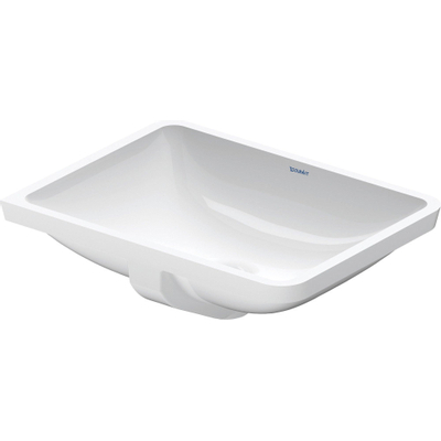 Duravit Philippe Starck 3 onderbouwwastafel zonder kraangat 49x36cm met Wondergliss wit