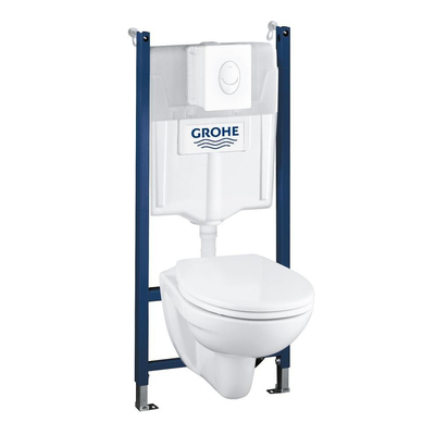 GROHE Solido Bau toiletset - inbouwreservoir - softclose zitting - bedieningsplaat wit - glans Wit