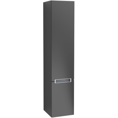 Villeroy & boch Subway 2.0 kast hoog 350x1650x370mm linksdraaiend black matt