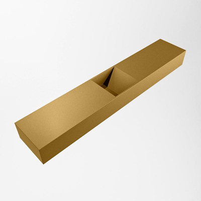 Mondiaz TYNE Fontein - 120x23x12cm - wasbak midden - zonder kraangaten - solid surface - Oro