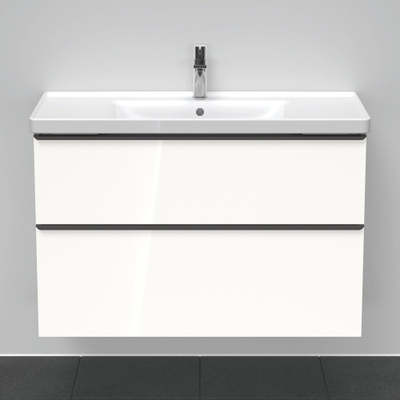 Duravit D-Neo meubelset m. wastafelonderbouwkast m. 2 laden m. softclose 100x20x48cm incl. wastafel wit hoogglans