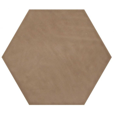 Cifre Ceramica wandtegel - 17.5x17.5cm - 9mm - Zeshoek - Bruin glans