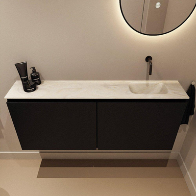 MONDIAZ TURE-DLUX 120cm toiletmeubel Urban. EDEN wastafel Ostra positie rechts. Zonder kraangat.