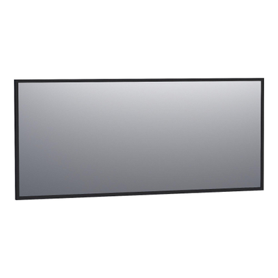 Saniclass Silhouette spiegel 160x70cm met verlichting rechthoek zwart SHOWROOMMODEL