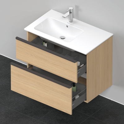 Duravit D-Neo wastafelonderkast 81x62.5x46.2cm 1 lade Natuur eiken Mat