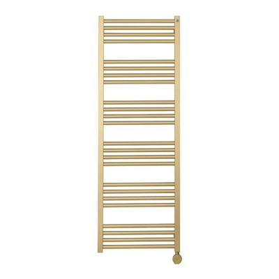 Crosswater MPRO Elektrische handdoekradiator - 140x50cm - 600 Watt - geborsteld messing (goud)