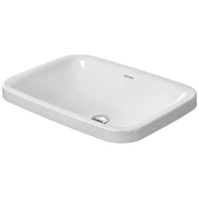 Duravit DuraStyle inbouwwastafel zonder overloop zonder kraangat 60x43cm met wondergliss wit