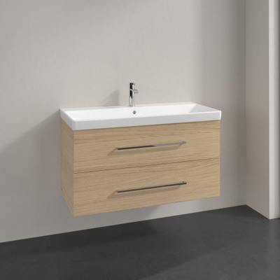 Villeroy & Boch Avento wastafelonderkast 97.6x51.4cm 2 lades Nordic oak