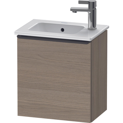 Duravit D-Neo wastafelonderkast 41x44x27.4cm Linksdraaiend 1 deur Eiken (terra) Mat