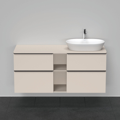 Duravit D-Neo wastafelonderkast 140x66.4x55cm 4 lades Taupe Mat