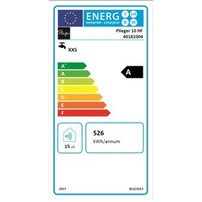 Plieger keukenboiler met koperen ketel 10 liter 400W hotfill, 12mm aanluiting