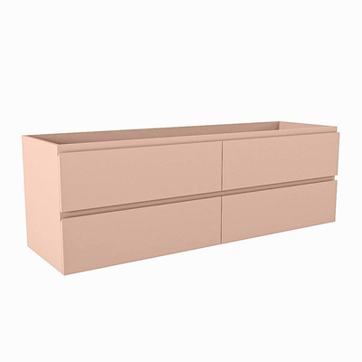 Mondiaz HAY wastafelonderkast - 150x45x50cm - 4 lades - uitsparing links en rechts - softclose - Rosee