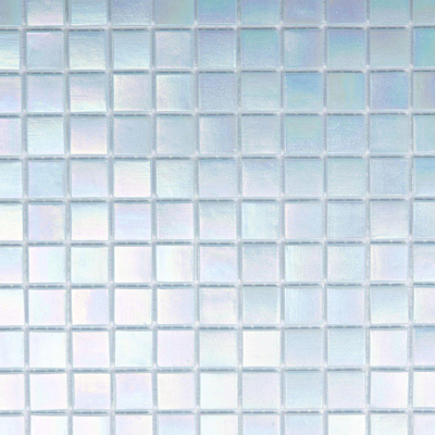 The Mosaic Factory Amsterdam mozaïektegel 2x2x0.4cm voor wand en vloer voor binnen en buiten vierkant Glas Licht Blauw