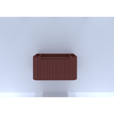 HR badmeubelen Juice Wastafelonderkast - 80x45x40cm - ronde hoeken - 3D-front - 1 lade - terra mat