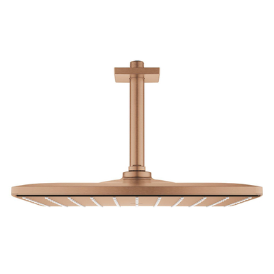 GROHE Rainshower Mono 310 Cube Hoofddouche - 31x31cm - 1 straalsoort - plafondarm 14.2cm - geborsteld warm sunset