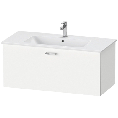 Duravit XBase Wastafelonderkast 100x47.5x44cm 1 lade Standaard greep met softclose spaanplaat wit Mat