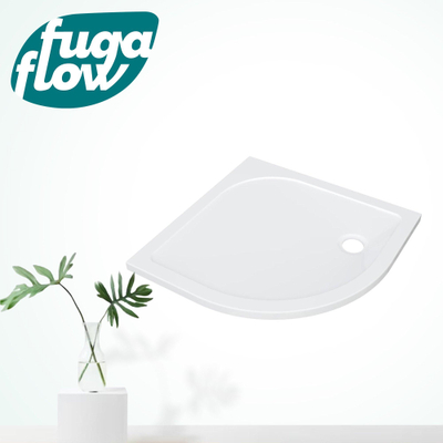 FugaFlow Efficiente Anta Douchebak - 90x90x4cm - kwartrond - acryl - glans wit