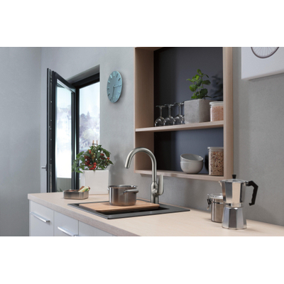 Hansgrohe M42 M421-H220 1-gats keukenkraan m. 360° draaibare uitloop chroom
