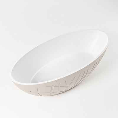 MONDIAZ HOLM Vrijstaand bad - 180x85cm - linen/talc