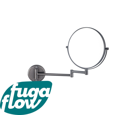 FugaFlow make-up spiegel - 20cm - rond - PVD - geborsteld gunmetal -