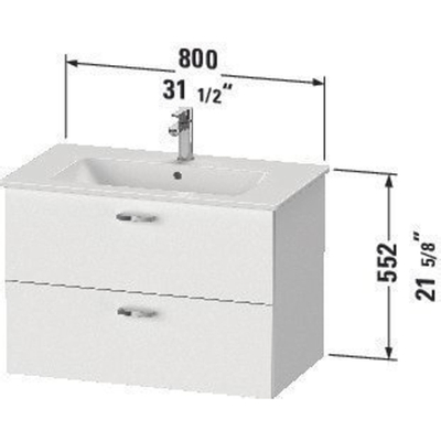 Duravit XBASE Wastafelonderkast