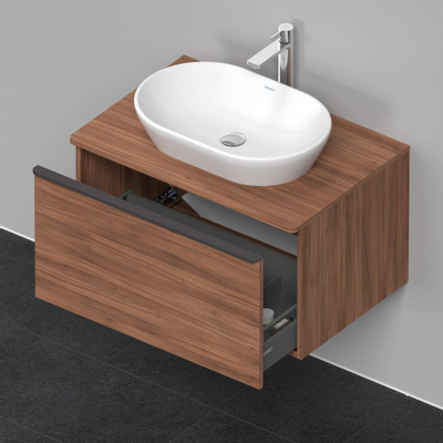 Duravit D-Neo wastafelonderkast 80x45.9x55cm 1 lade Noten Mat