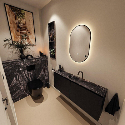 MONDIAZ TURE-DLUX 120cm toiletmeubel Urban. EDEN wastafel Lava positie midden. Met 1 kraangat.