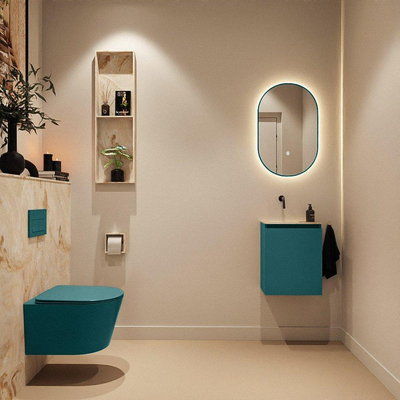 MONDIAZ TURE-DLUX 40cm toiletmeubel Smag. EDEN wastafel Frappe positie links. Zonder kraangat.