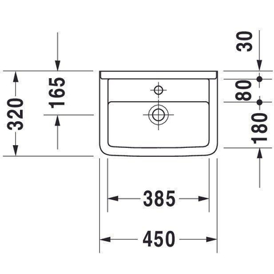 Duravit Starck 3 fontein 45 x 32 cm. wit