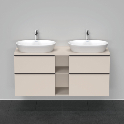 Duravit D-Neo wastafelonderkast 140x66.4x55cm 4 lades Taupe Mat