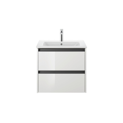 Duravit ME by Starck meubelwastafel 63x49cm met 1 kraangat met overloop met wondergliss wit