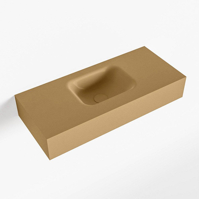 Mondiaz LEX Fontein - 70x30x12cm - wasbak midden - zonder kraangaten - solid surface - Oro