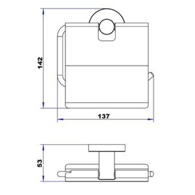 Plieger Vigo closetrolhouder m. klep chroom