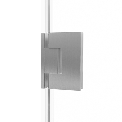 Fortifura Galeria Douchedeur - 90x200cm - 8mm - veiligheidsglas - ribbel - scharnieren - deurgreep - geborsteld RVS pvd - helder