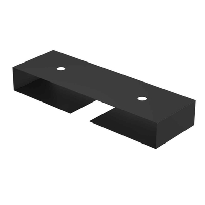 INK Smart XL Fonteinplateau - 140x45x20cm - tbv dubbele waskom - zonder kraangat - staal zwart mat