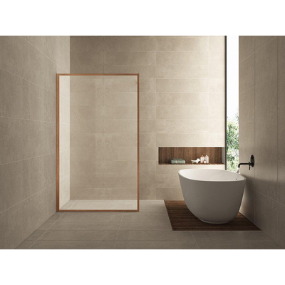 Wiesbaden Square inloopdouche 900 x 2000 x 8 mm nano helder glas/geborsteld brons koper