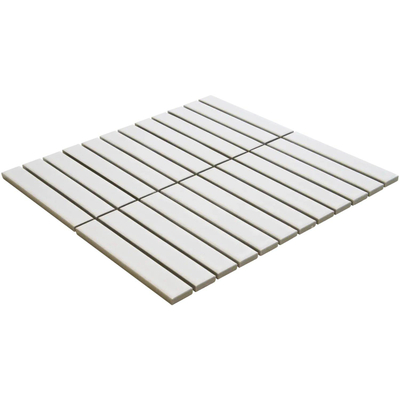 The Mosaic Factory Sevilla mozaïektegel - 29.6x30cm - wandtegel - Rechthoek - Porselein White Glans