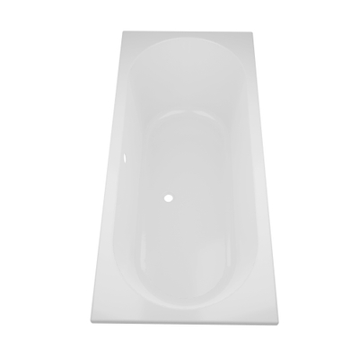 Zeza Oval Ligbad - 180x80cm - acryl - duo - glans wit OUTLETSTORE