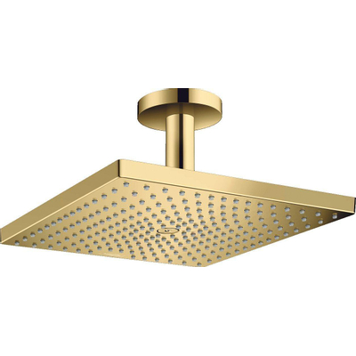 Hansgrohe Raindance E Square hoofddouche E300 1jet m. plafondbevestiging 15.8cm 30x30cm polished gold