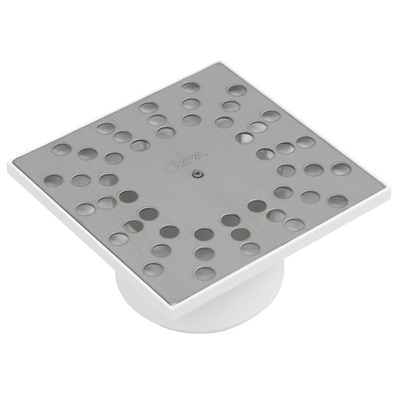 Dyka vloerput binnenwerk ABS D15 met RVS rooster 15x15cm