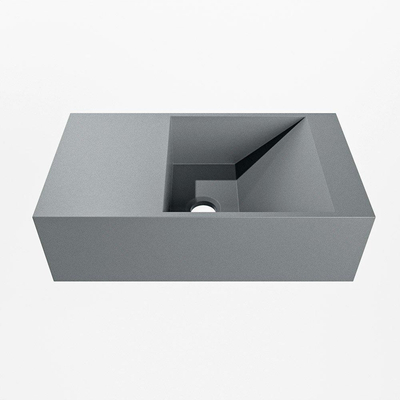 Mondiaz TYNE Fontein - 40x23x12cm - wasbak Links - zonder kraangaten - solid surface - Plata