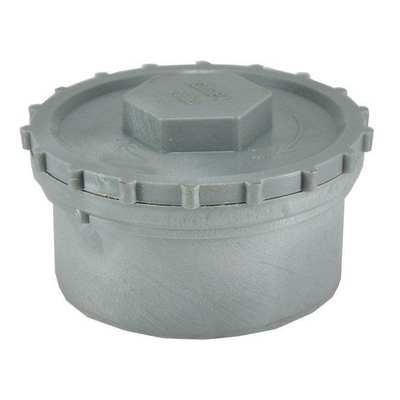Nicolle/ Jimten/ Redi HWA eindstuk met schroefdeksel 80 mm PVC