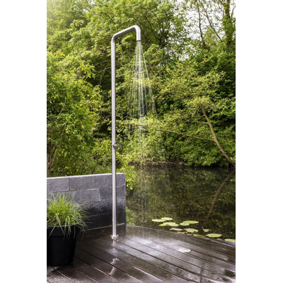 Plieger Napoli buitendouche - 210cm - geborsteld RVS