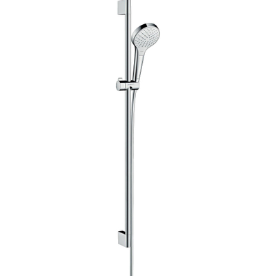 Hansgrohe Croma Select S Vario glijstangset met Croma Select S Vario handdouche EcoSmart 90cm met Isiflex`B doucheslang 160cm wit/chroom