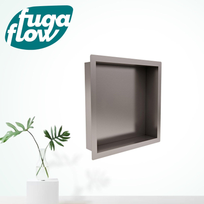FugaFlow Eccelente Acces Inbouwnis badkamer - 30x30x10cm - Geborsteld RVS